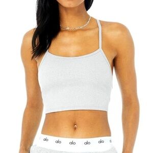 Alosoft Ribbed Crop Calm Tank
Color: Athletic Heather Grey - NWT